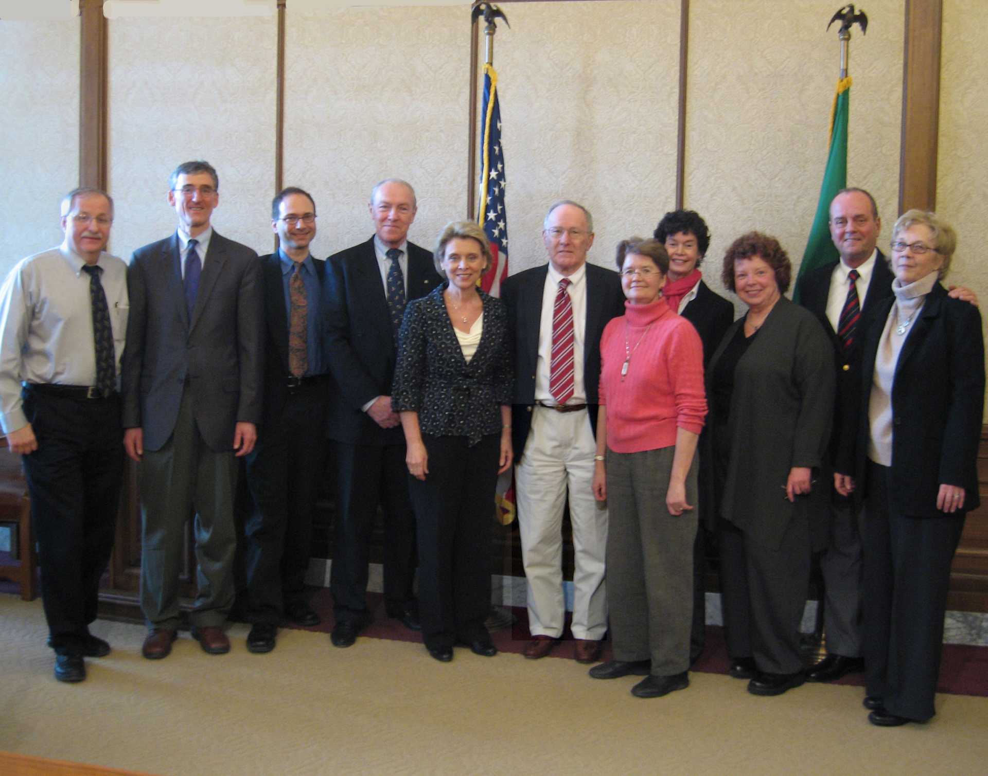 With Washington Governor Christine Gregoire. Jonathan Dubman 3rd from left