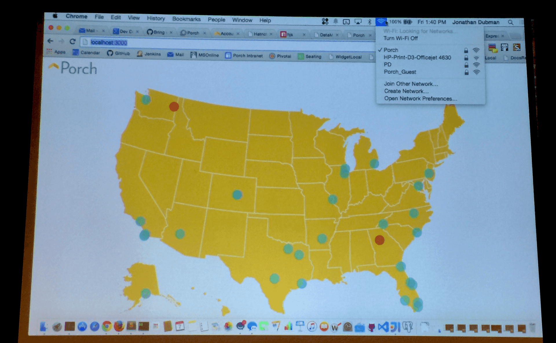Porch Hackathon USA leads map